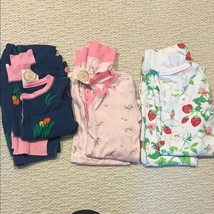 The Beaufort Bonnet Company Kids Pajama Set - Pink, Blue, and White